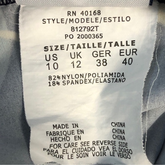 CARIBBEAN JOE - Navy Blue Tankini Tank Top w/ White & Yellow Circles - Size 10 - Picture 5 of 6